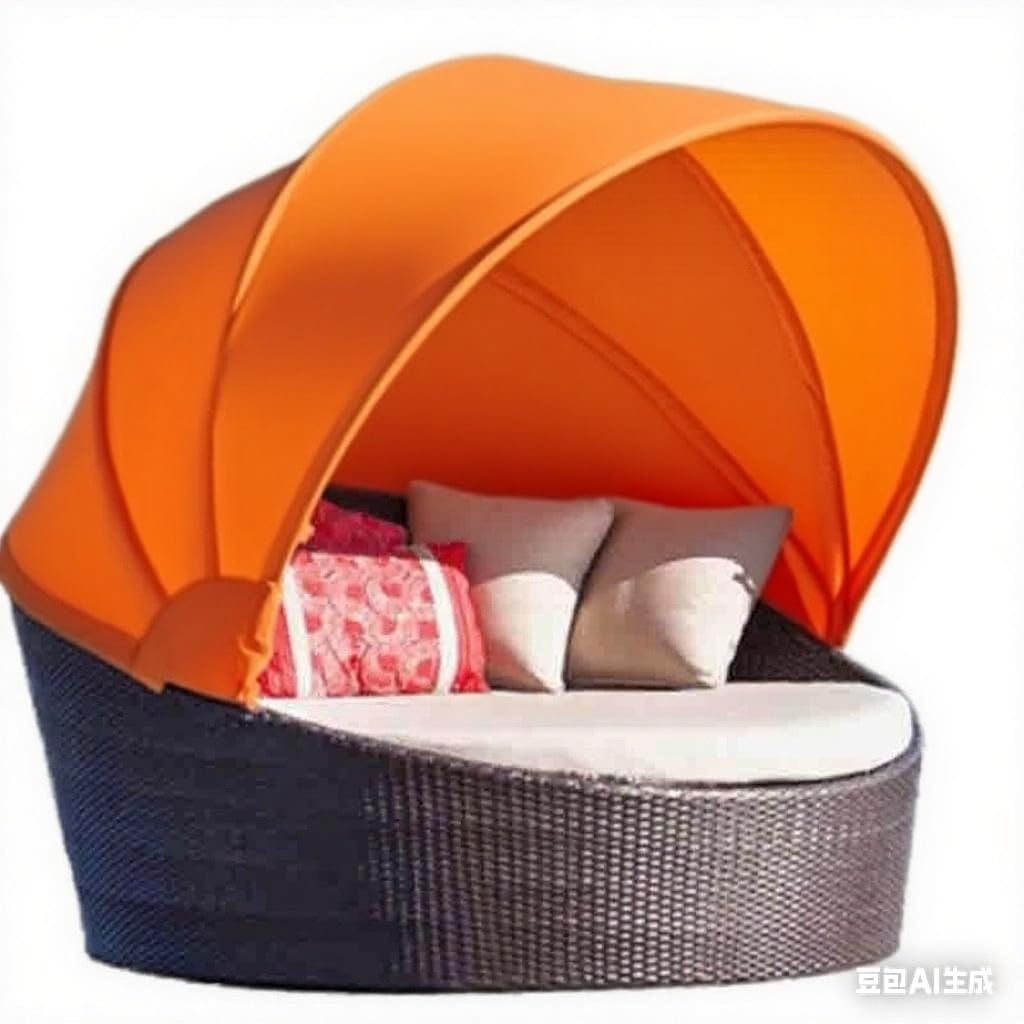 Auvent de rechange universel 167,6 cm pour lit de repos extérieur – Toile imperméable compatible avec transats en osier-